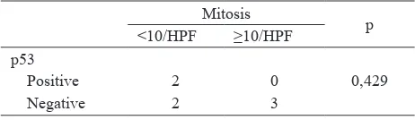 Table 4. p53 expression and mitosis of the cases with SYT gene translocation