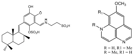 Gambar 6.  Contoh struktur kimia antioksidan alkaloid 