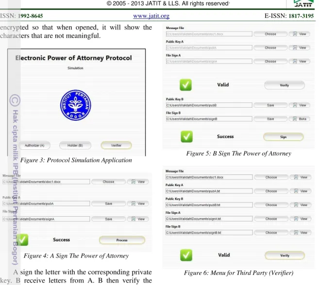 Figure 3: Protocol Simulation Application  