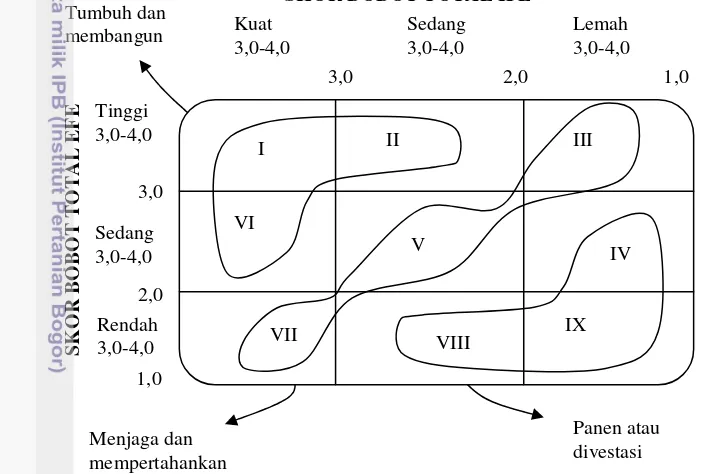 Gambar 4  Matriks internal-eksternal (Sumber : David 2009) 