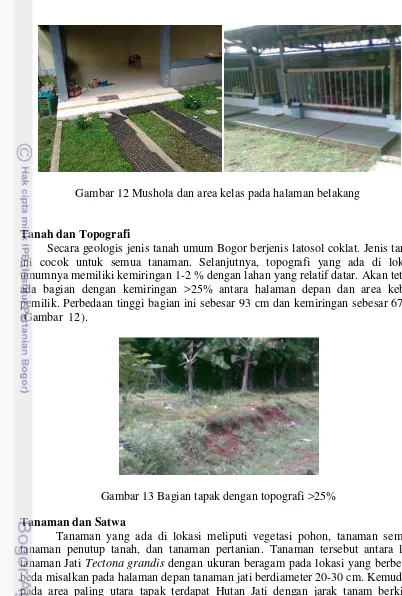 Gambar 13 Bagian tapak dengan topografi >25% 