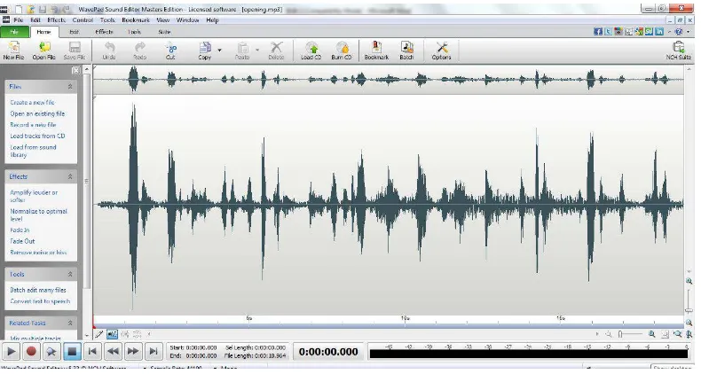 Gambar 2.14 WavePad Sound Editor 
