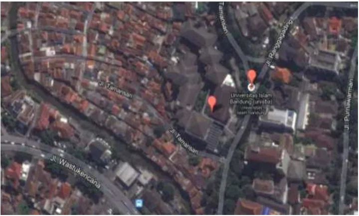 Gambar 3.2 Peta Lokasi Studi Universitas Islam Bandung  