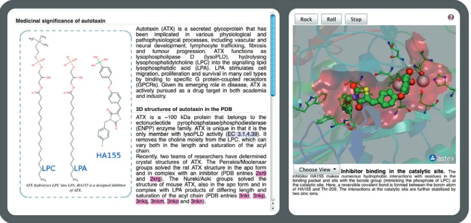 Figure 6. Quips (pdbe.org/quips) is an interactive medium to develop stories about biomacromolecular structures