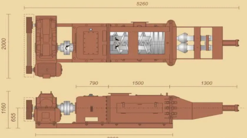 Gambar 3.6 Dimensi mesin press