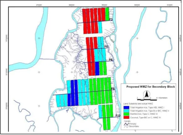 Figure 6.  Map of water management zoning distribution in the area study 