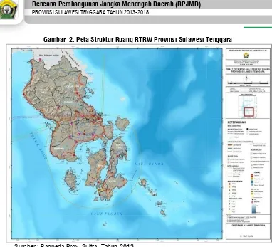 Gambar  2. Peta Struktur Ruang RTRW Provinsi Sulawesi Tenggara