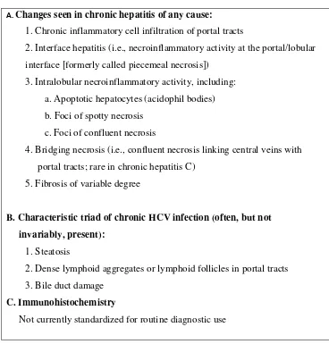 Tabel 3. Gambaran histopatologi hati pada hepatitis kronik C  13 