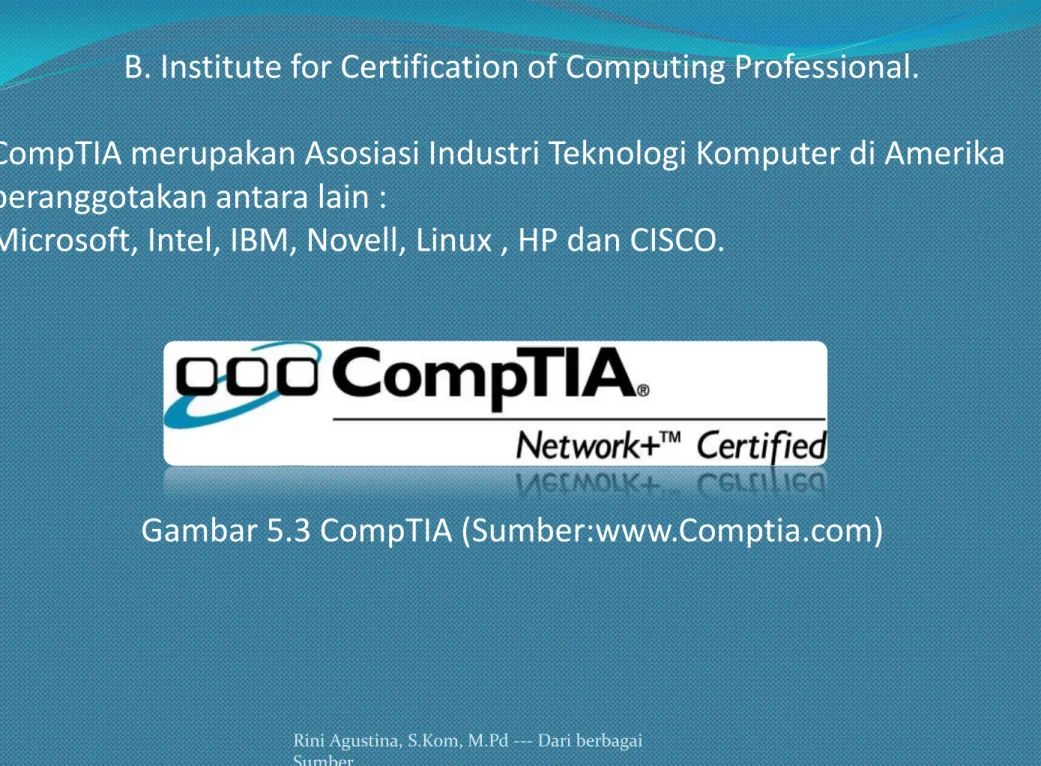 Gambar 5.3 CompTIA (Sumber:www.Comptia.com)  
