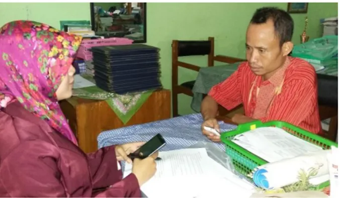 Gambar 2 Wawancara dengan Guru BK SMP Hasanuddin 6  Semarang 
