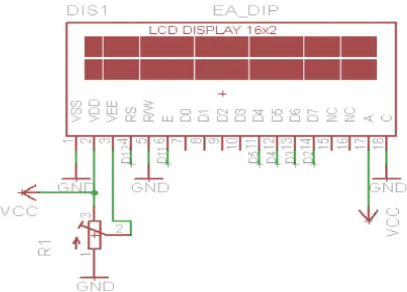 Gambar 3.3 Rangkain LCD 