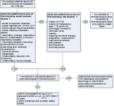 Figure 1. Risk-assessment model for VTE risk factors in non-surgical hospitalized patients