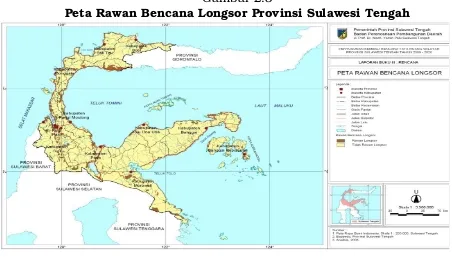 Gambar 2.3Peta Rawan Bencana Longsor Provinsi Sulawesi Tengah
