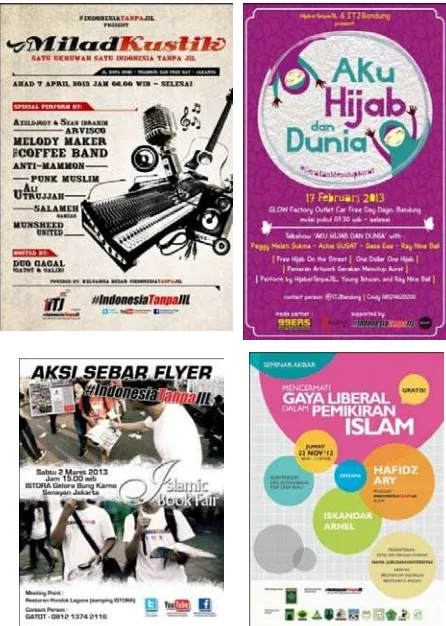 Gambar 3.9.  Contoh poster yang di upload melalui Facebook dan Twitter Sumber : Laman Facebook #IndonesiaTanpaJIL 