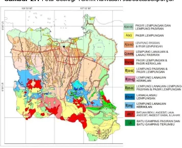 Gambar 2.4 Peta Geologi Teknik Kawasan Jabodetabekpunjur 