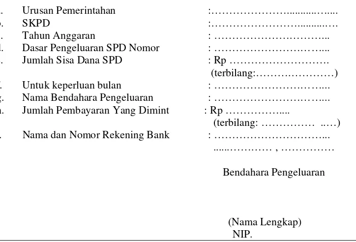 Tabel 3.3 Contoh Surat Penganntar SPP-LS Gaji dan Tunjangan 