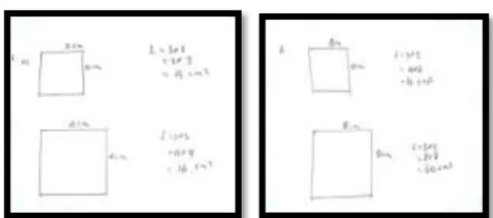 Gambar 3. Hasil jawaban tertulis A2 pada soal   open-ended segiempat nomor 1 