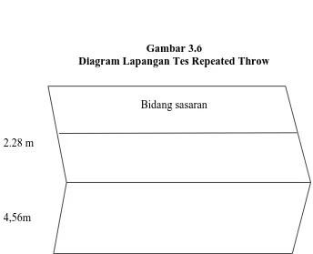 Gambar 3.7   Diagram Lapangan Tes Fungo Batting 