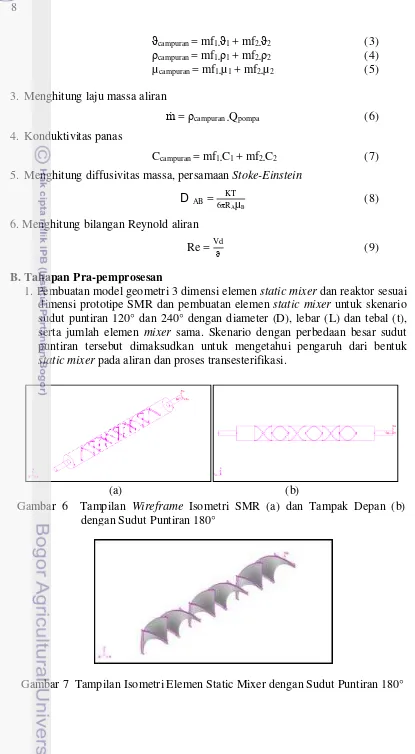 Gambar 6  Tampilan Wireframe Isometri SMR (a) dan Tampak Depan (b) 