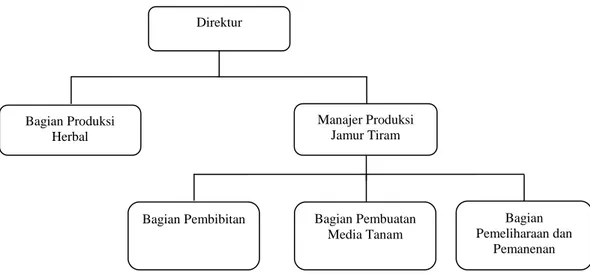 Gambar 4. Struktur organisasi Sari Sehat Multifarm. 