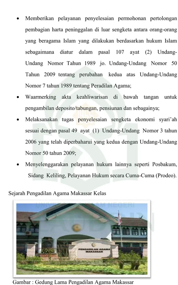 Gambar : Gedung Lama Pengadilan Agama Makassar