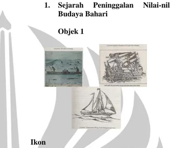 Gambar pertama perahu lesung terdiri dari satu  batang kayu yang dikeruk bagian dalamnya seperti  lesung dalam bentuk yang memanjang