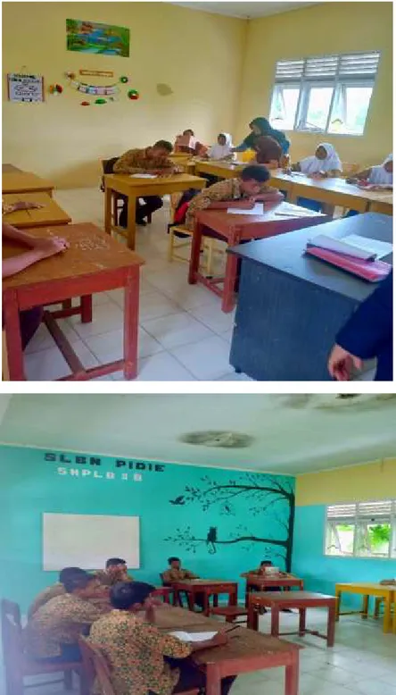 Foto ruang kelas dan proses belajar di SLBN.Pidie 