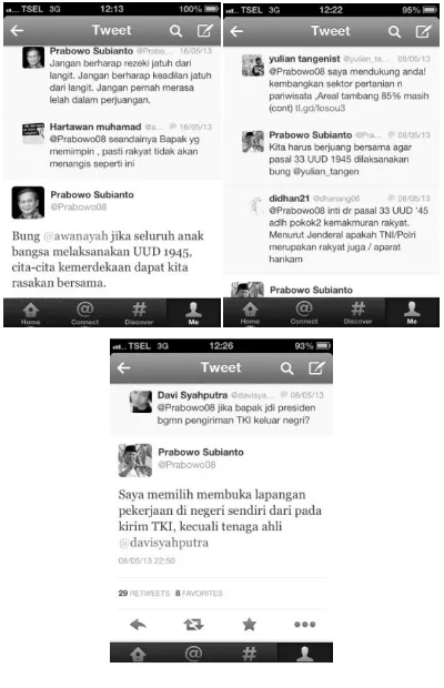 Figure 1. Informant Tweet on Prabowo 