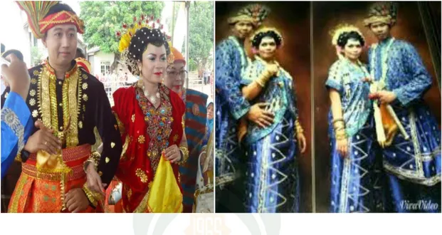 Gambar 16 dan 17 : Baju adat pengantin pada pernikahan zaman dulu 