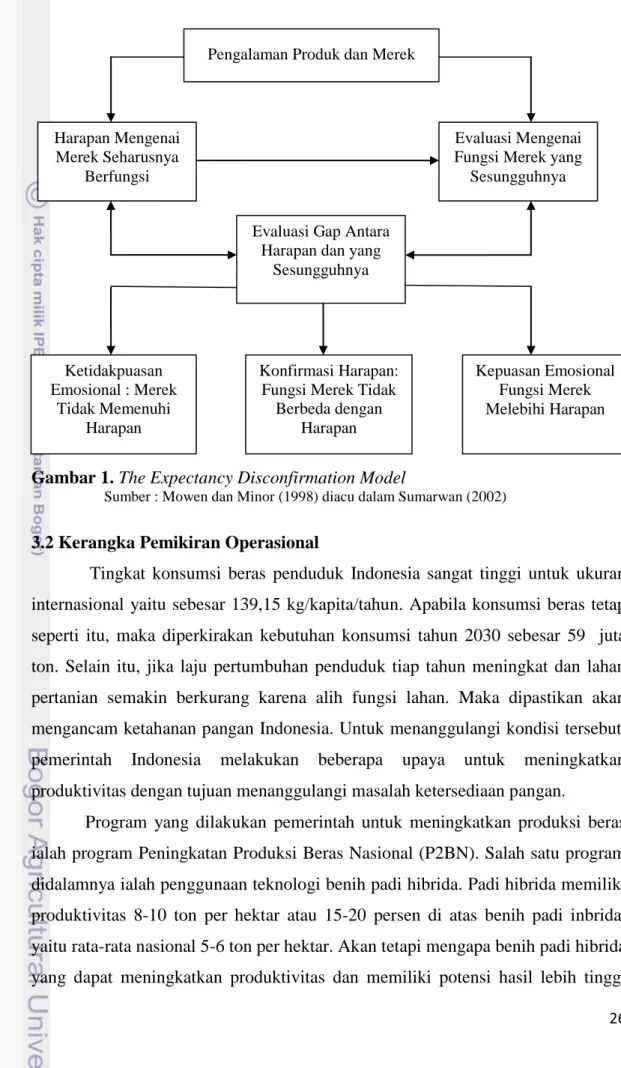 Gambar 1. The Expectancy Disconfirmation Model 