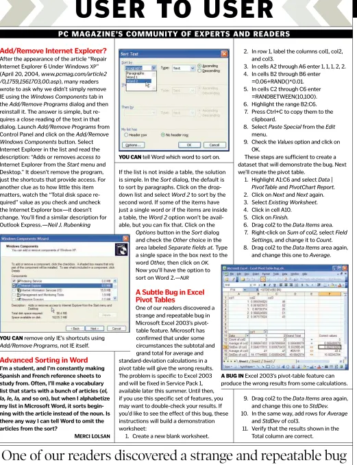 table feature. Microsoft has