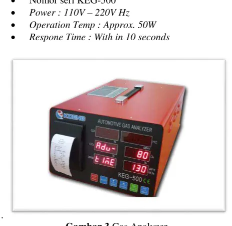 Gambar 3 Gas Analyzer 