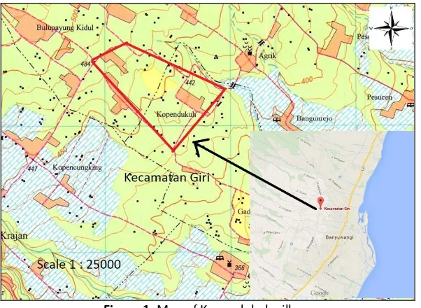 Figure 1. Map of Kopendukuh village 
