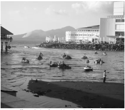 Figure 1.  Jet sky on Manado waterfront 