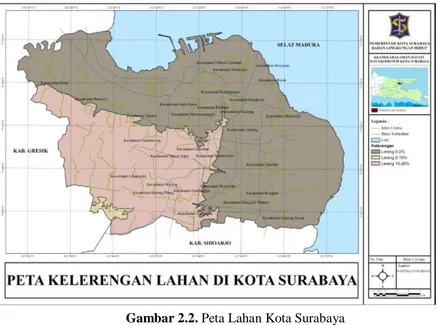 Gambar 2.2. Peta Lahan Kota Surabaya 