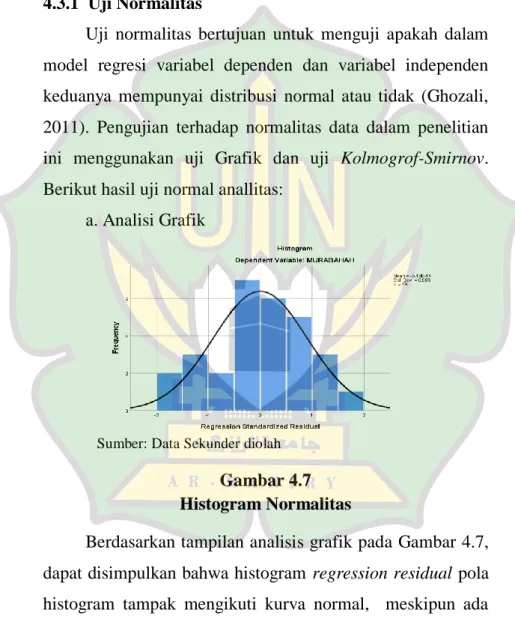 Gambar 4.7  Histogram Normalitas 