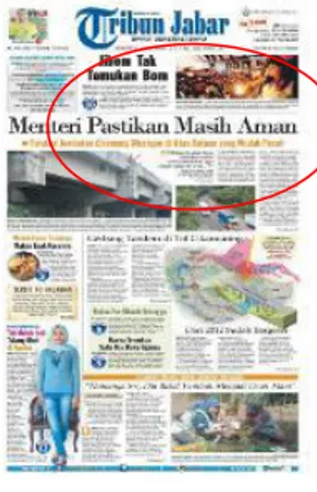 Gambar 4 Warna dominan pada halaman muka Surat Kabar Tribun Jabar edisi 25  Desember 2017 