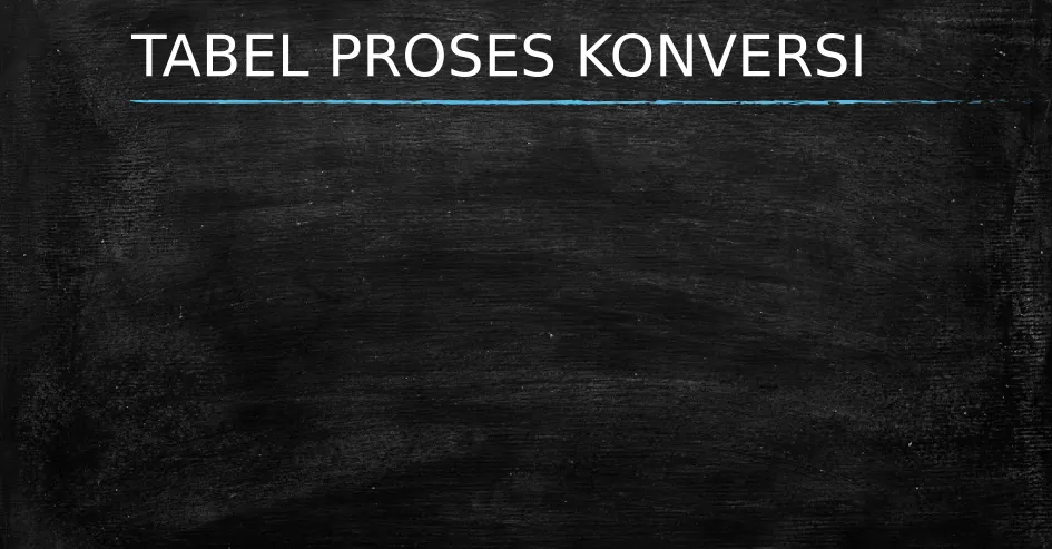 TABEL PROSES KONVERSI