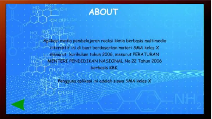 Gambar 4.6  Tampilan menu about  4.3.7.  Menu keluar 