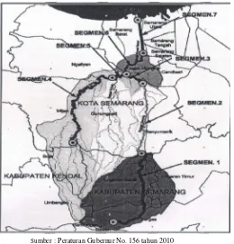 Gambar 2. Peta Segmen Sungai Garang 