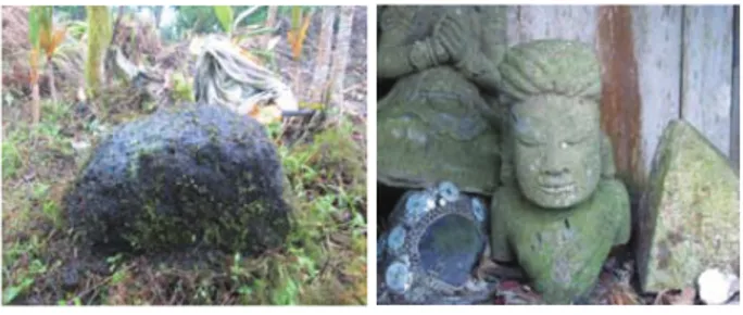 Foto 15. Tinggalan tradisi megalitik, dan arca  perwujudan leluhur di Puncak Gunung Lesong 
