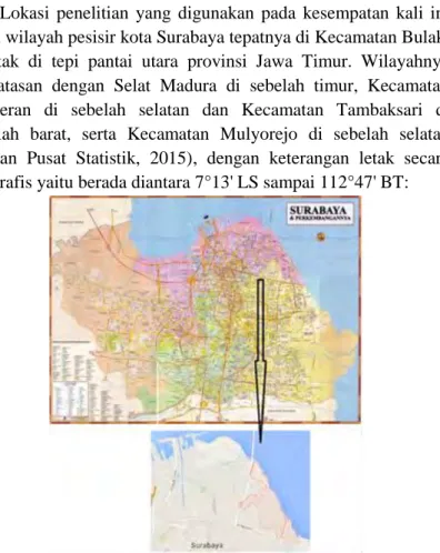 Gambar 3. 1. Lokasi Penelitian (Sumber: Badan Perencanaan  Pembangunan Kota Surabaya, 2004) 