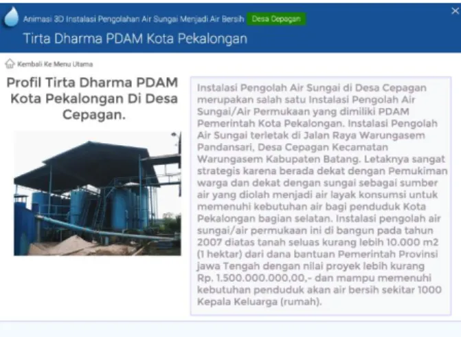 Gambar 4.3 Tampilan Menu Tirta Dharma  