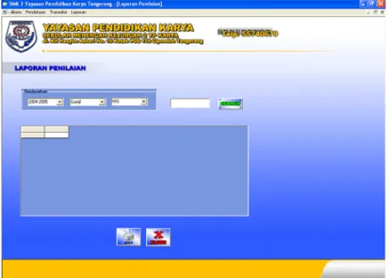 Gambar 4.70 User Interface Laporan Penilaian 