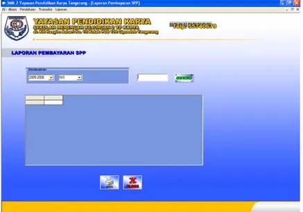 Gambar 4.71 User Interface Laporan Pembayaran SPP 