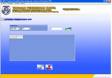 Gambar 4.71 User Interface Laporan Pembayaran SPP 