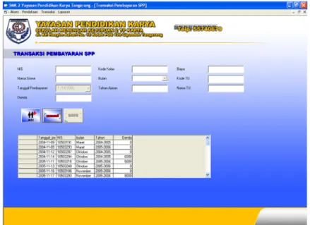 Gambar 4.66 User Interface Transaksi Pembayaran SPP 