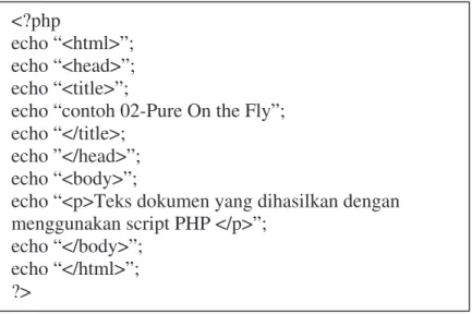 Gambar 2.8. Non Embedded Script 