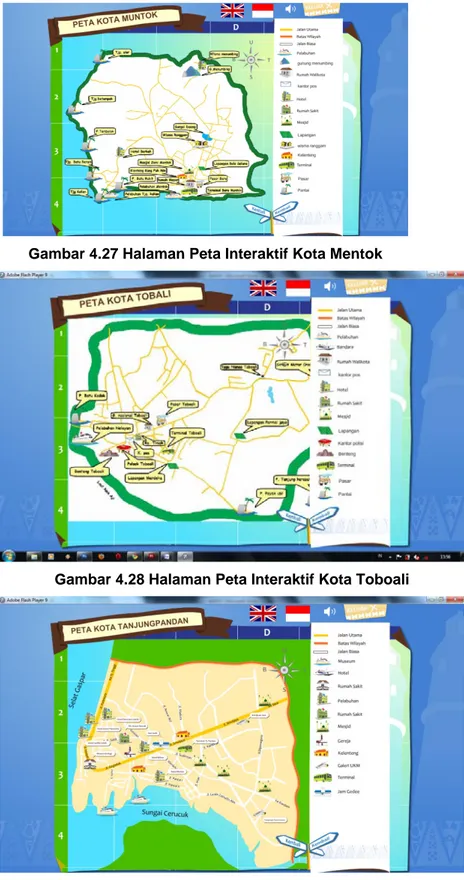 Gambar 4.27 Halaman Peta Interaktif Kota Mentok 