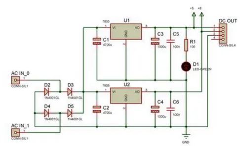 Gambar 12 . Rangkaian power supply 